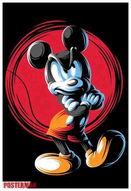 MICKEY MOUSE ANGRY WALL POSTER