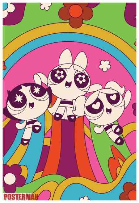 POWERPUFF GIRLS COLORFUL WALL POSTER