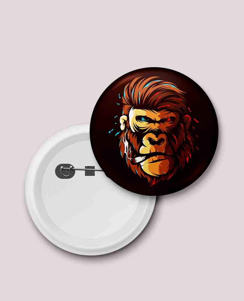 PSYCHEDELIC MONKEY BUTTON BADGES